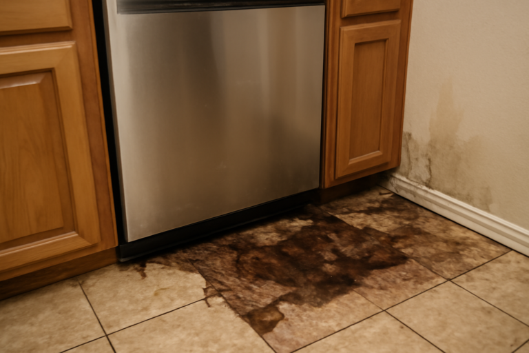 Dishwasher Leak Water Removal