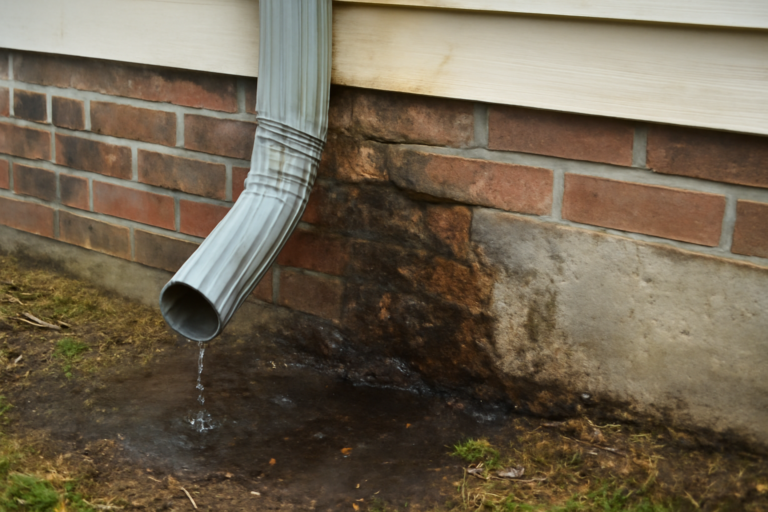 Downspout Failure Water Removal