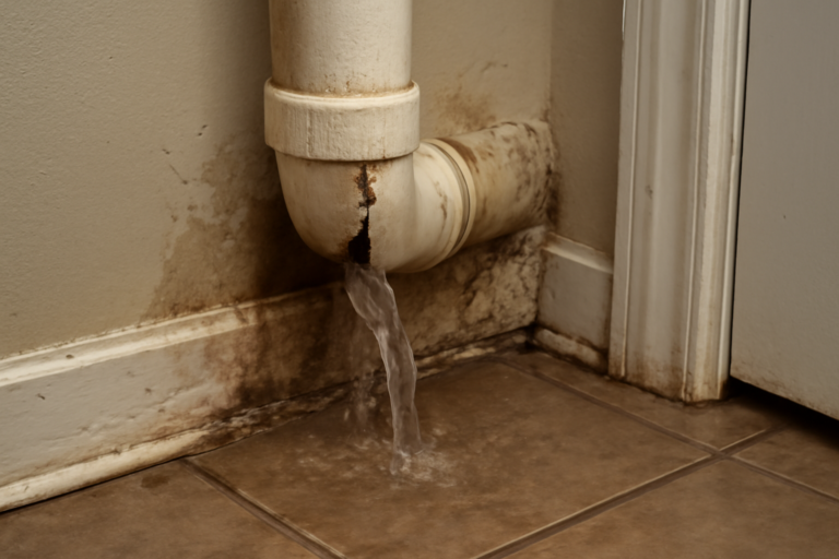 Leaking Pipe Water Removal