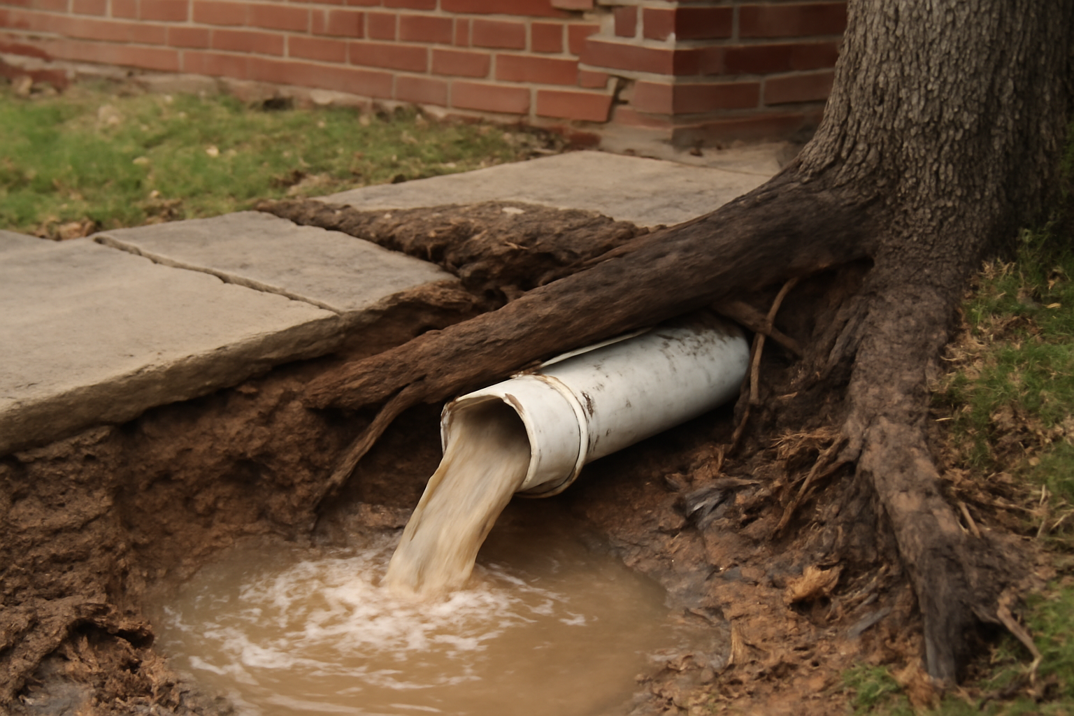 Tree Root Pipe Damage Water Removal in Acworth, GA